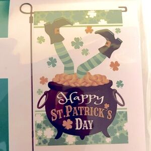 NWT- Garden Flag, Welcome, St. Patrick’s Day, Spring, Lucky Pot of Gold, Summer